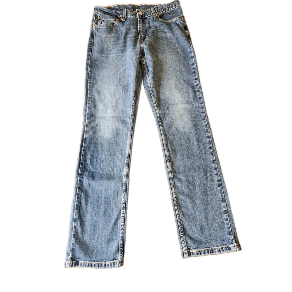 Mens Levi's 511 Denim Blue Jeans Slim Fit 32x32 Medium Wash